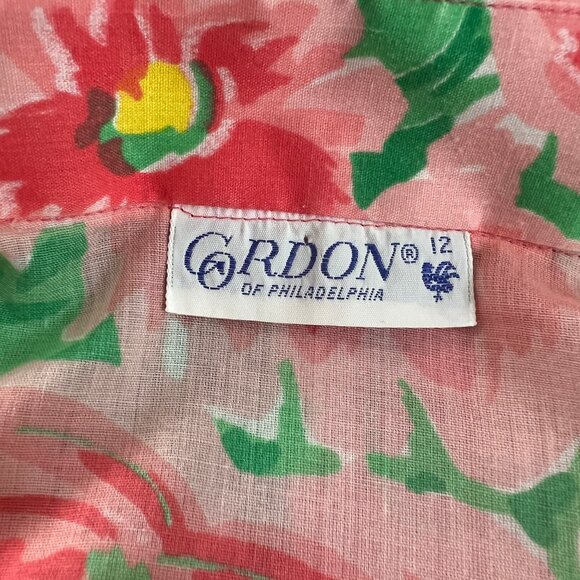 Stunning Vintage Floral Print Blouse Button Up Shirt Garden Girl Preppy Feminine - Picture 7 of 10